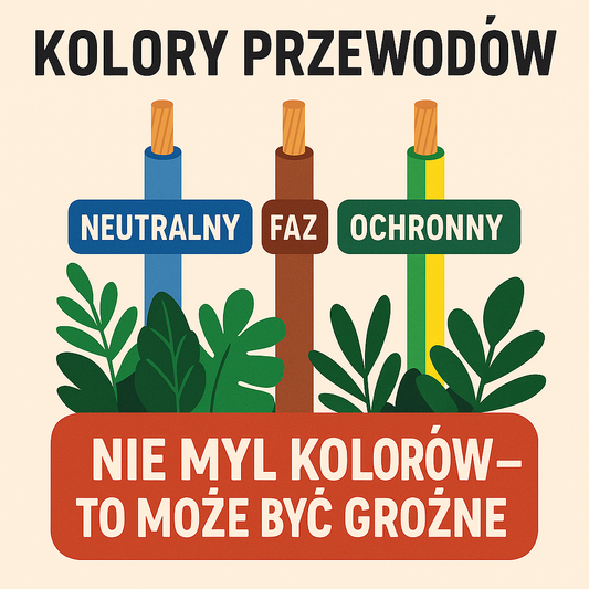 Kolory przewodów w lampach LED – jak nie pomylić fazy z neutralem